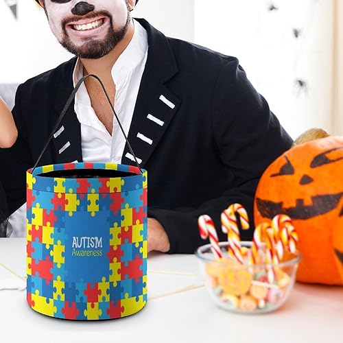 Miniatura 8 de Cesta de dulces para niños, para concientización sobre el autismo, para Halloween, fiesta, decoración del hogar