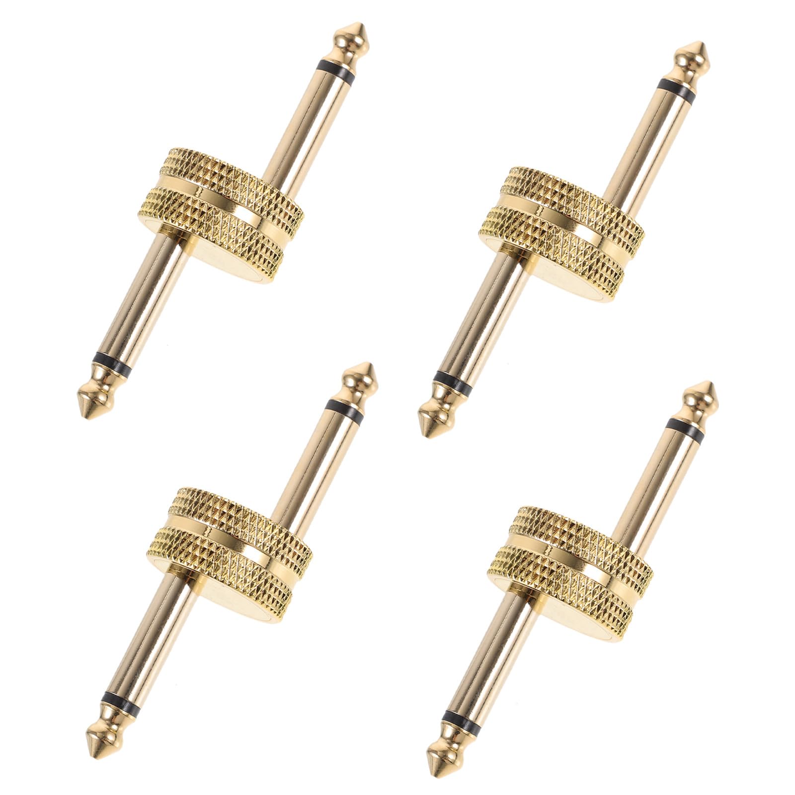 Conectores 6.35 mm con adaptadores de parche dobles chapados en oro para accesorios de pedalera 8