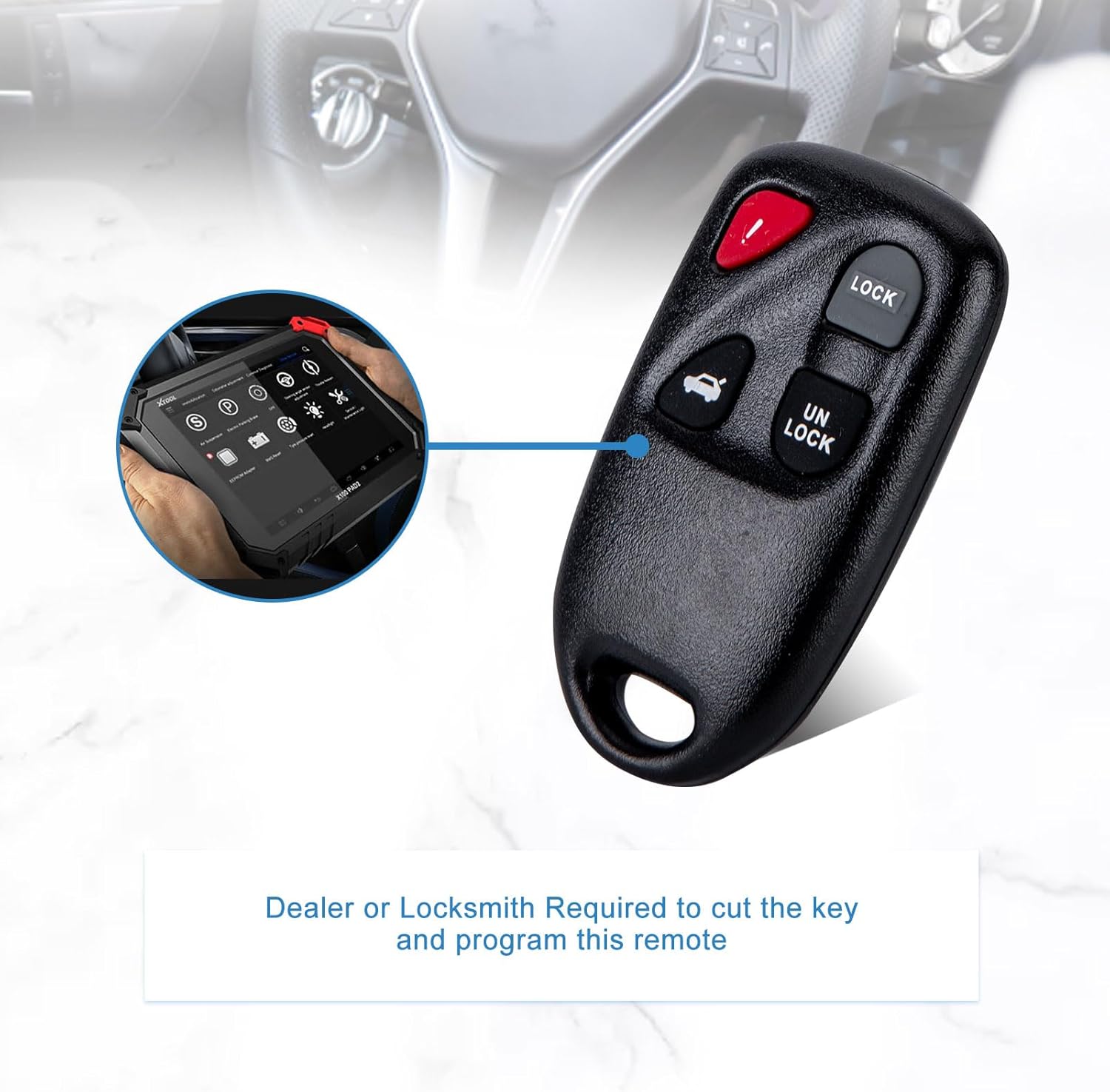 Car Key Fob 4 BTN Replacment for 2003-2005 Mazzda 6 KPU41805 4238A-12076 (2)