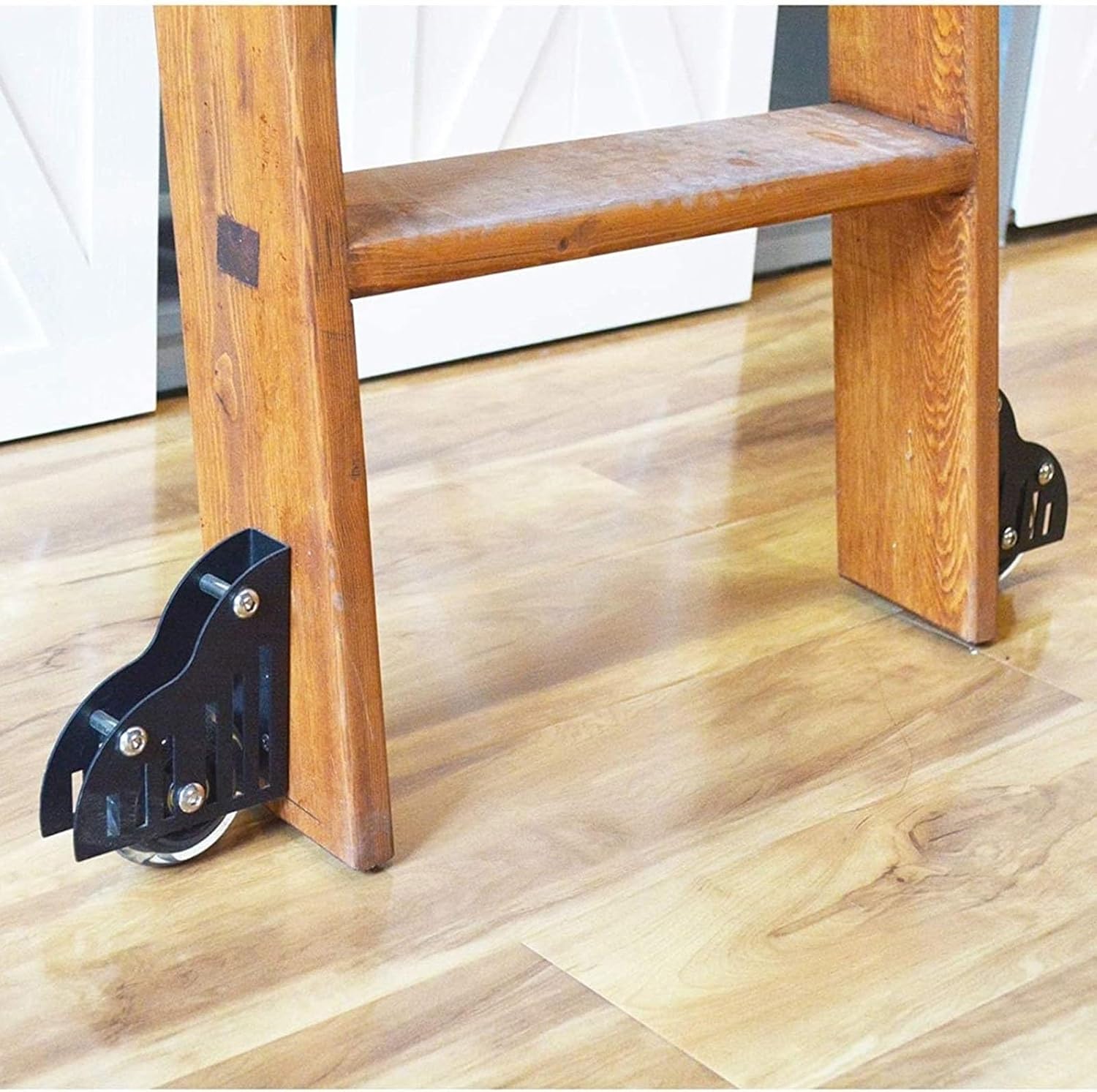 Rolling Ladder Hardware Kit for Bookshelves Adjustable 3.3 to 19.7 Feet Rustic Black Sliding Rail for Mobile Ladders Ideal for Home Interior and Loft Spaces