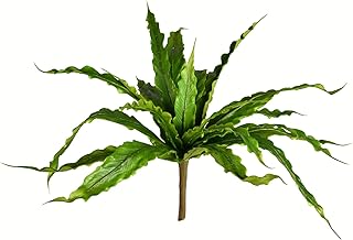 Vickerman Everyday Artificial Bird Nest Fern Bush 13 Inch - Faux Indoor Greenery Decor - Decorative Home Or Office Arrangements Accent