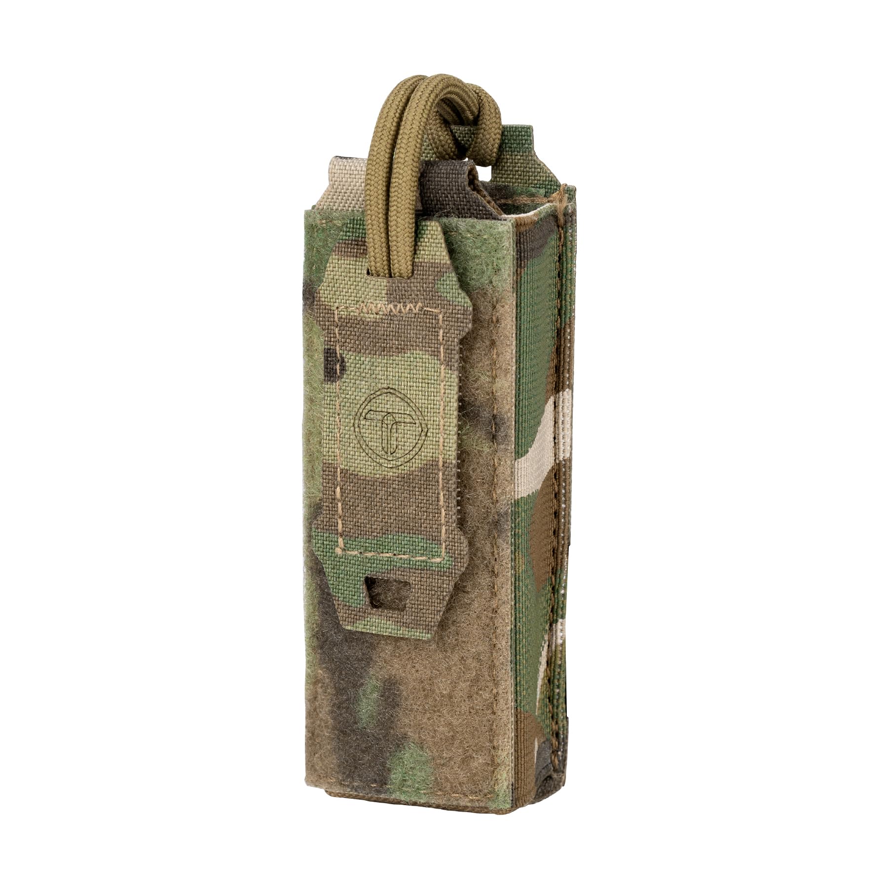 Single Pistol Molle Mag Pouch M1911 92F 9mm .40S&M Open top Magazine Holder Tactical Tool Pouch Flashlight Holster 500D Nylon (camo)