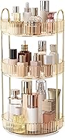 Vista 20 de Organizador de maquillaje giratorio de 360°, almacenamiento de maquillaje de gran capacidad, organizador de perfumes de 3 niveles, organizador