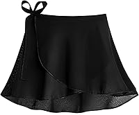 Vista 1 de Falda de ballet para niñas de 3 a 12 años de edad, brillante, sin cierre, de gasa, color rosa, negro, blanco, morado