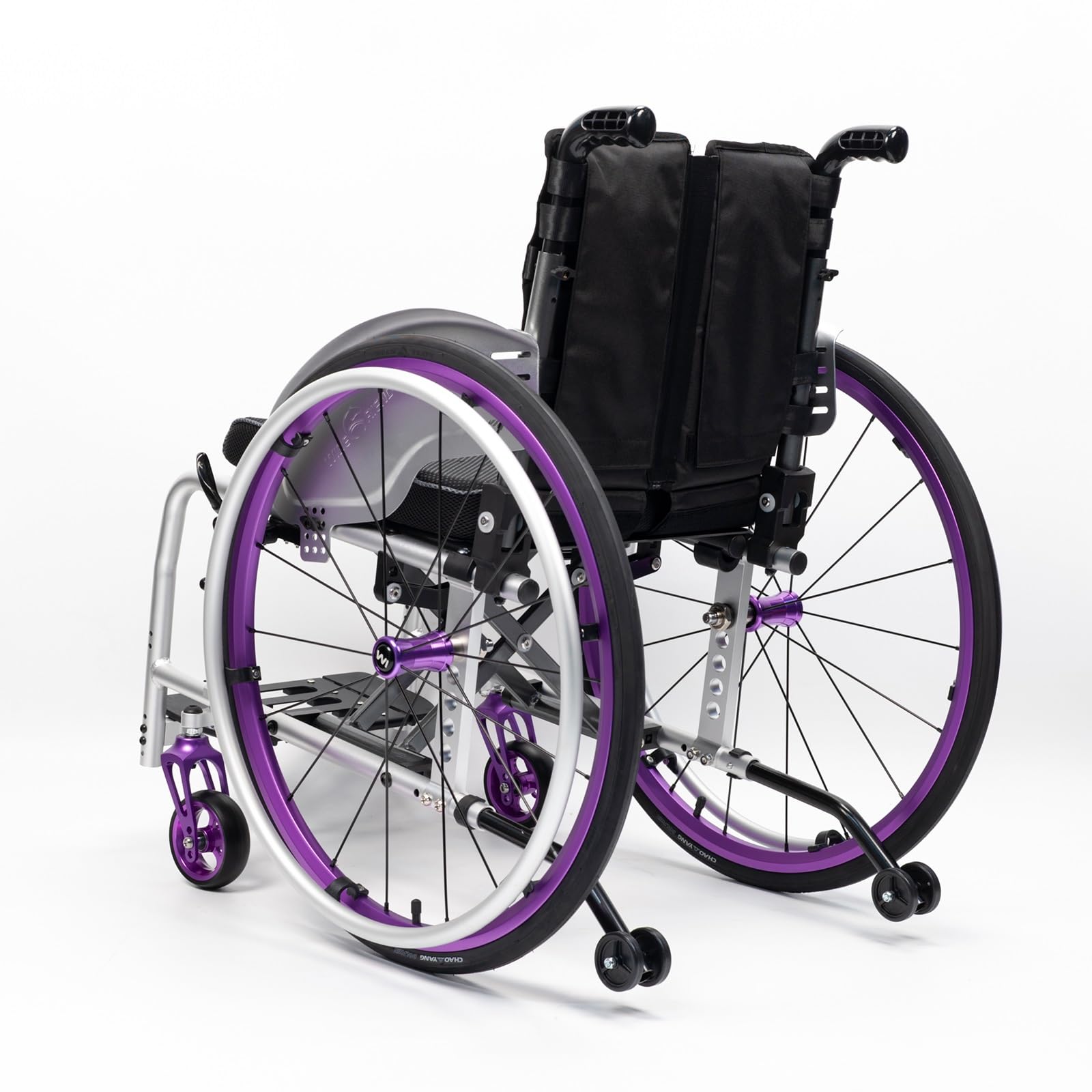 Silla de Ruedas Deportiva Plegable con Ruedas Todoterreno, Freno de Mano, Sistema antivuelco, portátil, de Aluminio y Manual, para Adultos y Personas Mayores.