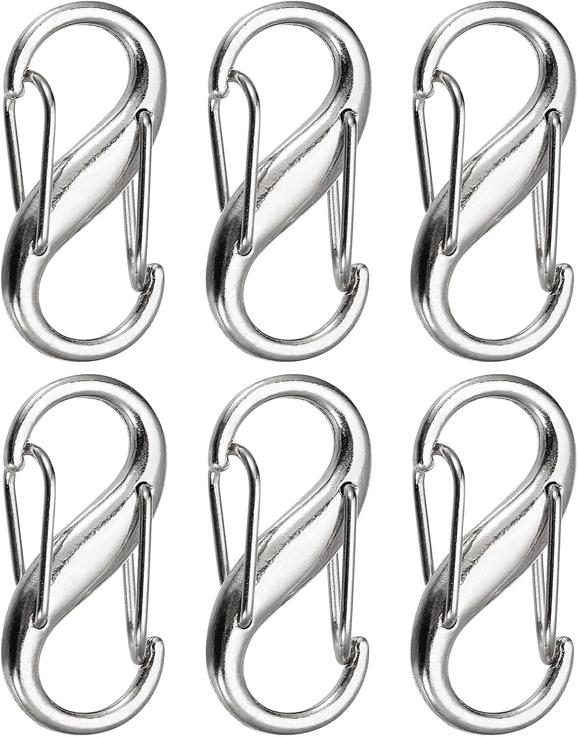 10-Pack Anti-Theft Zipper Clips - S-Shaped Carabiner Locks For Bags, Tents, Luggage (Silver) - View #8