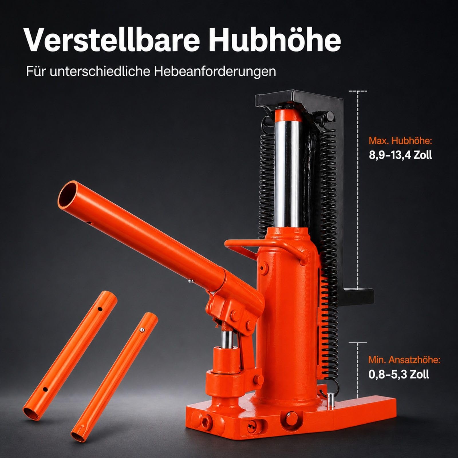 Hydraulischer Zehenheber für Maschinen, Einsatz in Werkstatt und Industrie