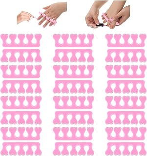 24PCS Sponge Toe Separators Pedicure Set, Nail Polish Toe Spacers, Soft Foam Toes Separators, Flexible Toes Divider Spacers for Pedicures, Finger Dividers for Women Pedicure Manicure