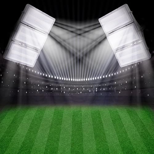 Miniatura 7 de Luz de inundación LED de 300 W, 24000 lm luces de seguridad súper brillantes para exteriores con ángulo de iluminación más amplio, luz blanca diurna