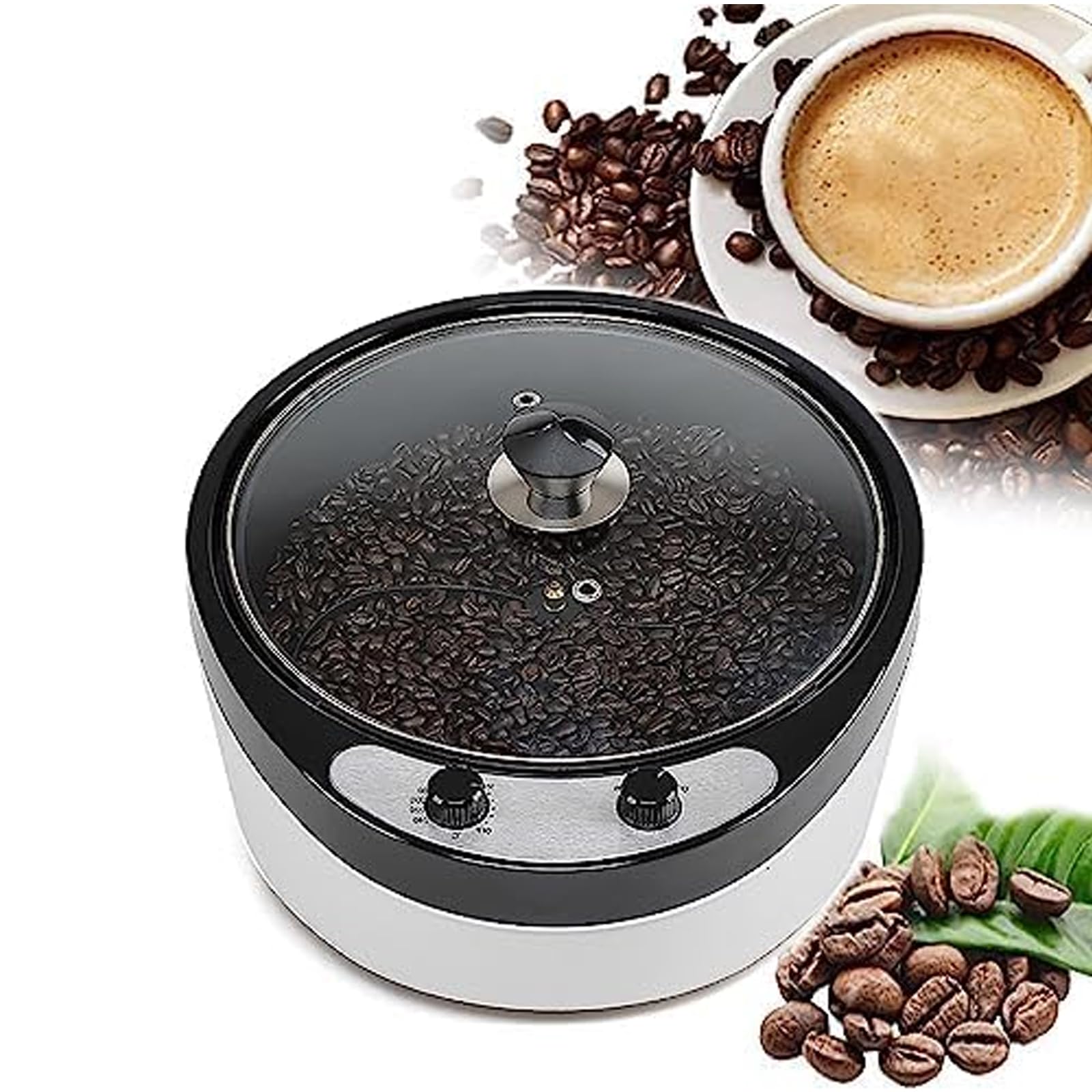Tostatrice elettrica per chicchi di caffè, tostatrice per caffè domestica da 1800 W, tostatrice per caffè professionale da 800 g, temperatura regolabile da 0 a 240 ℃ per chicchi di caffè da forno