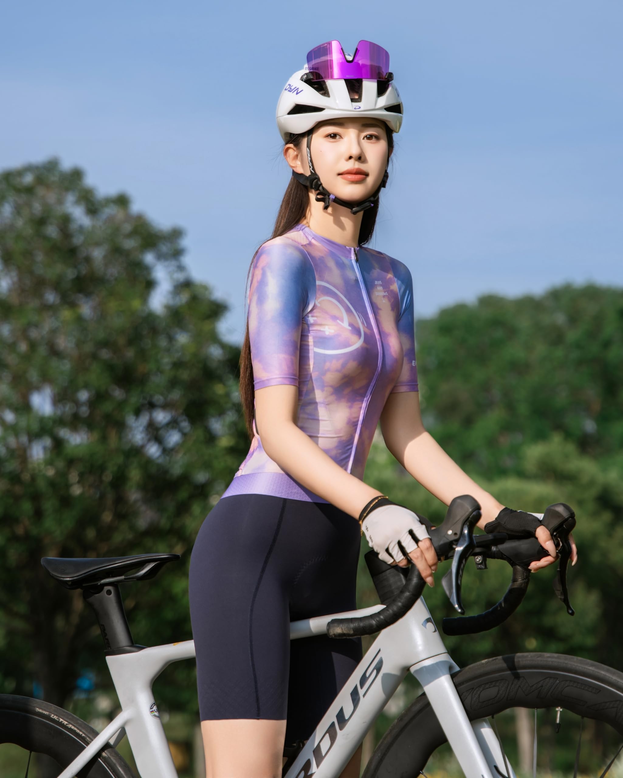 NUCKILY Koszulka rowerowa, czarno-biała, anioł, damska oddychająca koszulka rowerowa