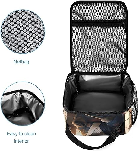 Miniatura 4 de Japanese Sushi Cat Insulated Lunch Bag for Women Men Reusable Lunch Box Tote Bag for Work Travel