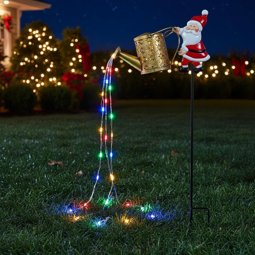 Amazon | 【2025冬新登場】クリスマス ソーラーライト サンタクロース