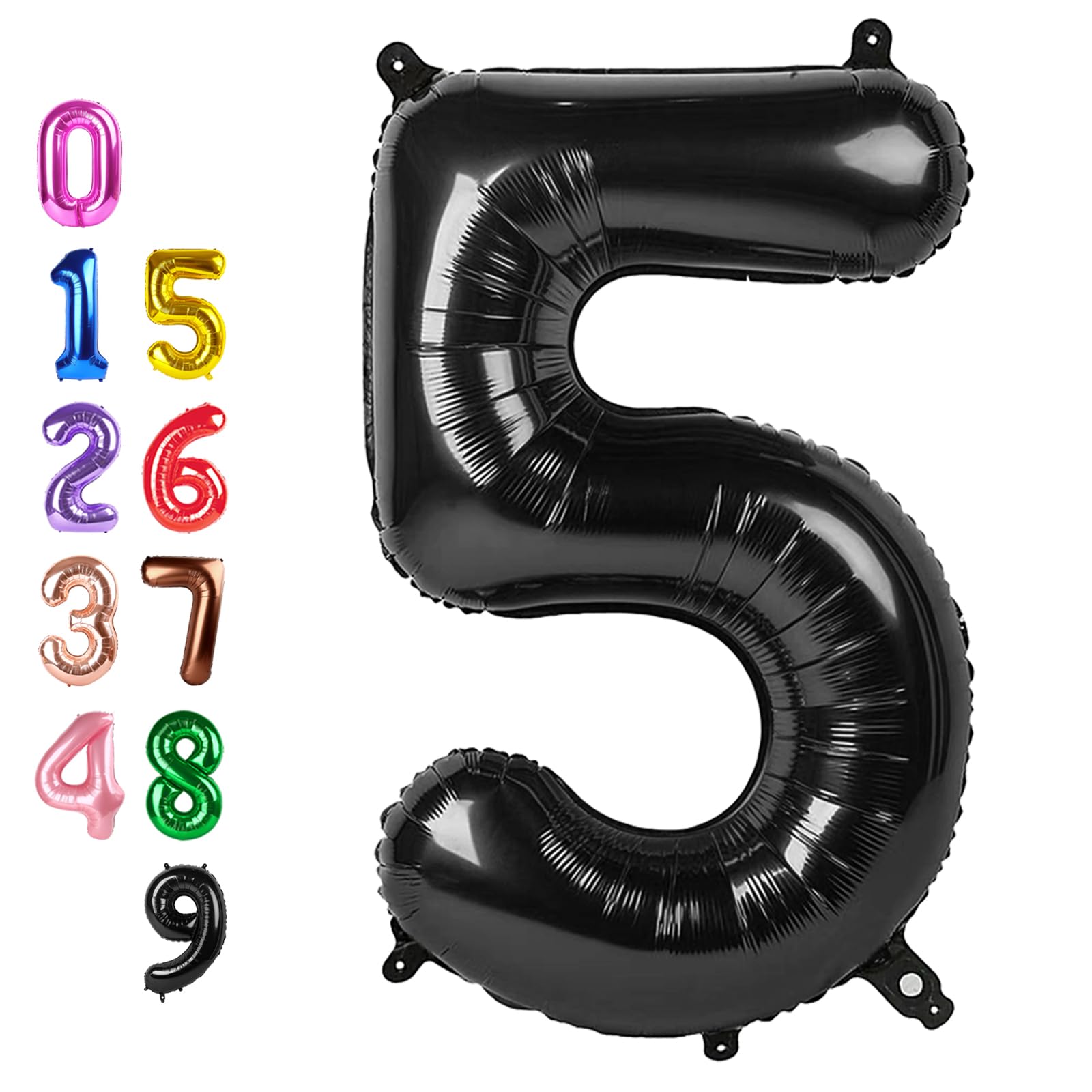 Number Balloons Black 5 Balloon 40 inch for 5th Birthday Party Decoration