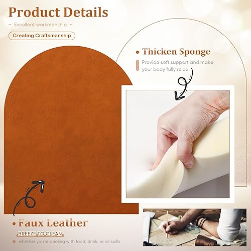 Miniatura 7 de Sofá de piel sintética, sofás de dos plazas modernos de mediados de siglo para sala de estar, cómodos juegos de sofá y sofá biplaza con cojines