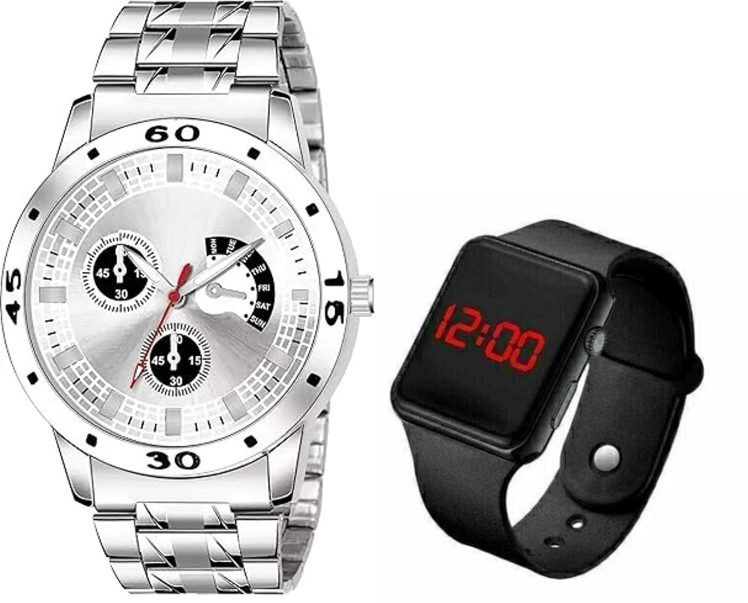 SMARANA steel Strap Analog Wrist Watch for Men (B0D6W5C5M2) Amazon Price History, Amazon Price Tracker