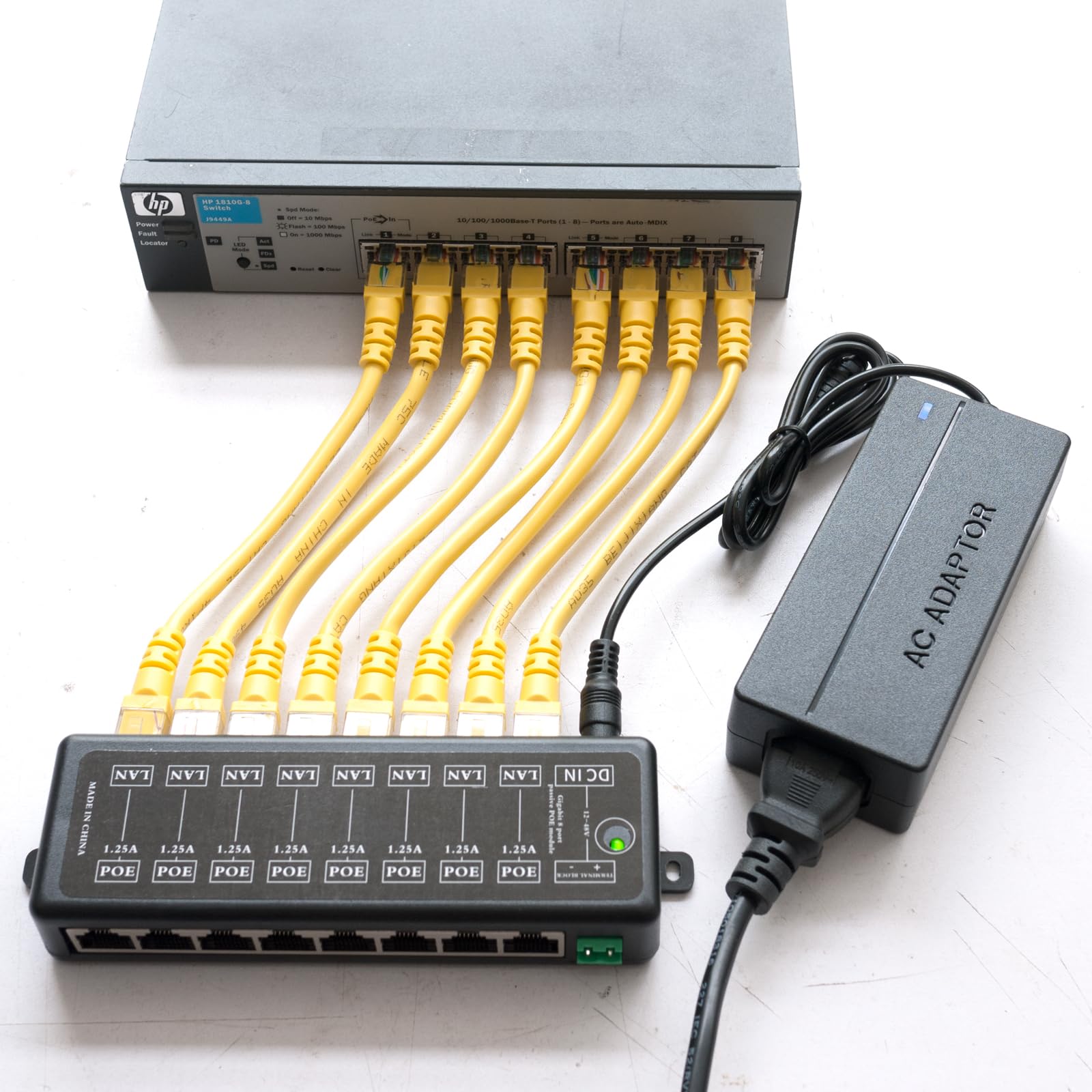 Switch Poe 6 Porte Switch PoE 8 Porte DSLRKIT - 6 Porte PoE, 250 Metri, Senza Alimentatore, Per Reti Cablate Porte Internet - Foto 8