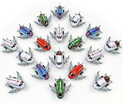 Miniatura 8 de Vileafy 18 aviones de juguete, mini juguetes para niños de 3 a 5 años de edad, regalos de fiesta de aviones, premios de caja del tesoro, rellenos de