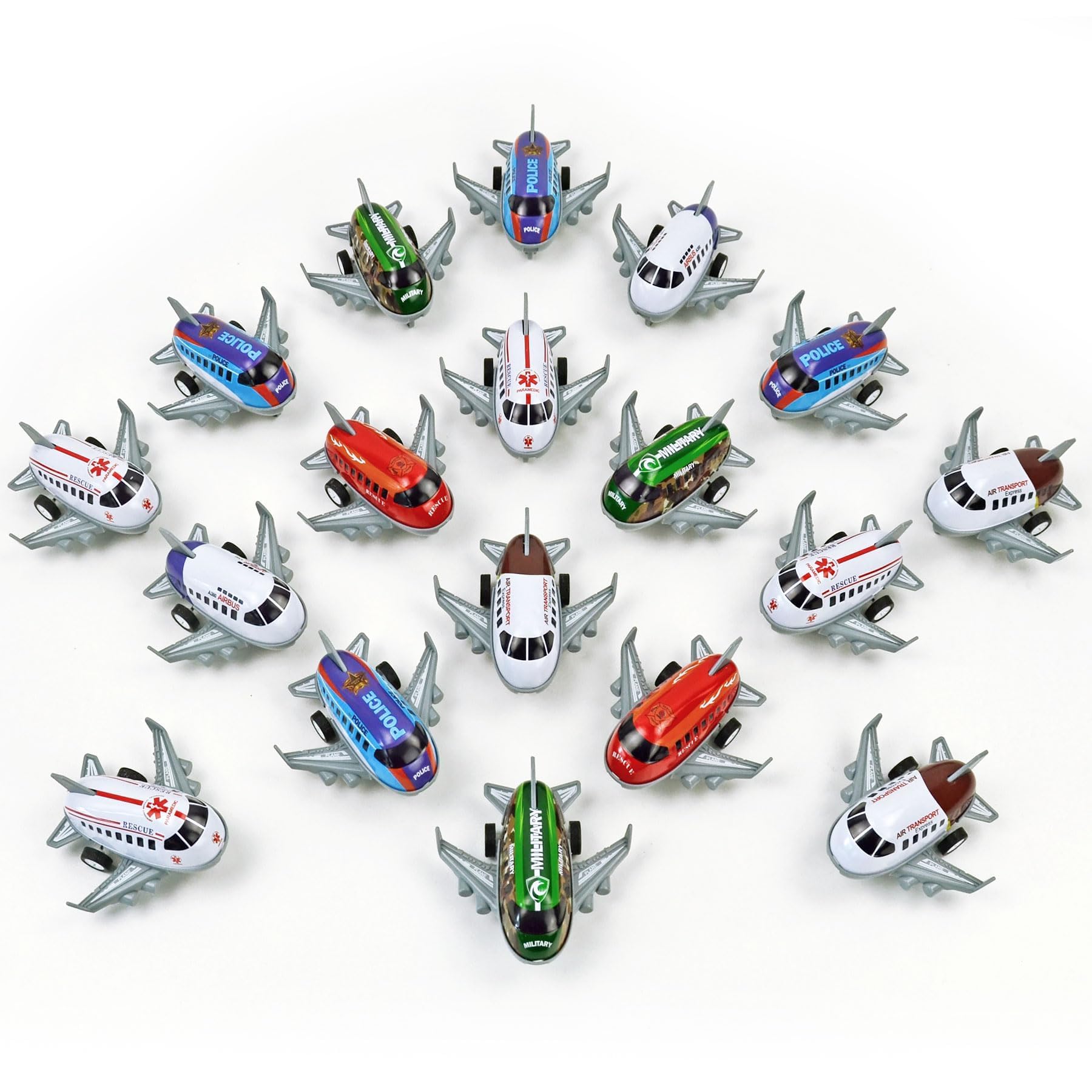 18 aviones de juguete, mini juguetes para niños de 3 a 5 años de edad, regalos de fiesta de aviones, premios de caja del tesoro, rellenos de bolsas de regalos, juguetes de avión para niños 8