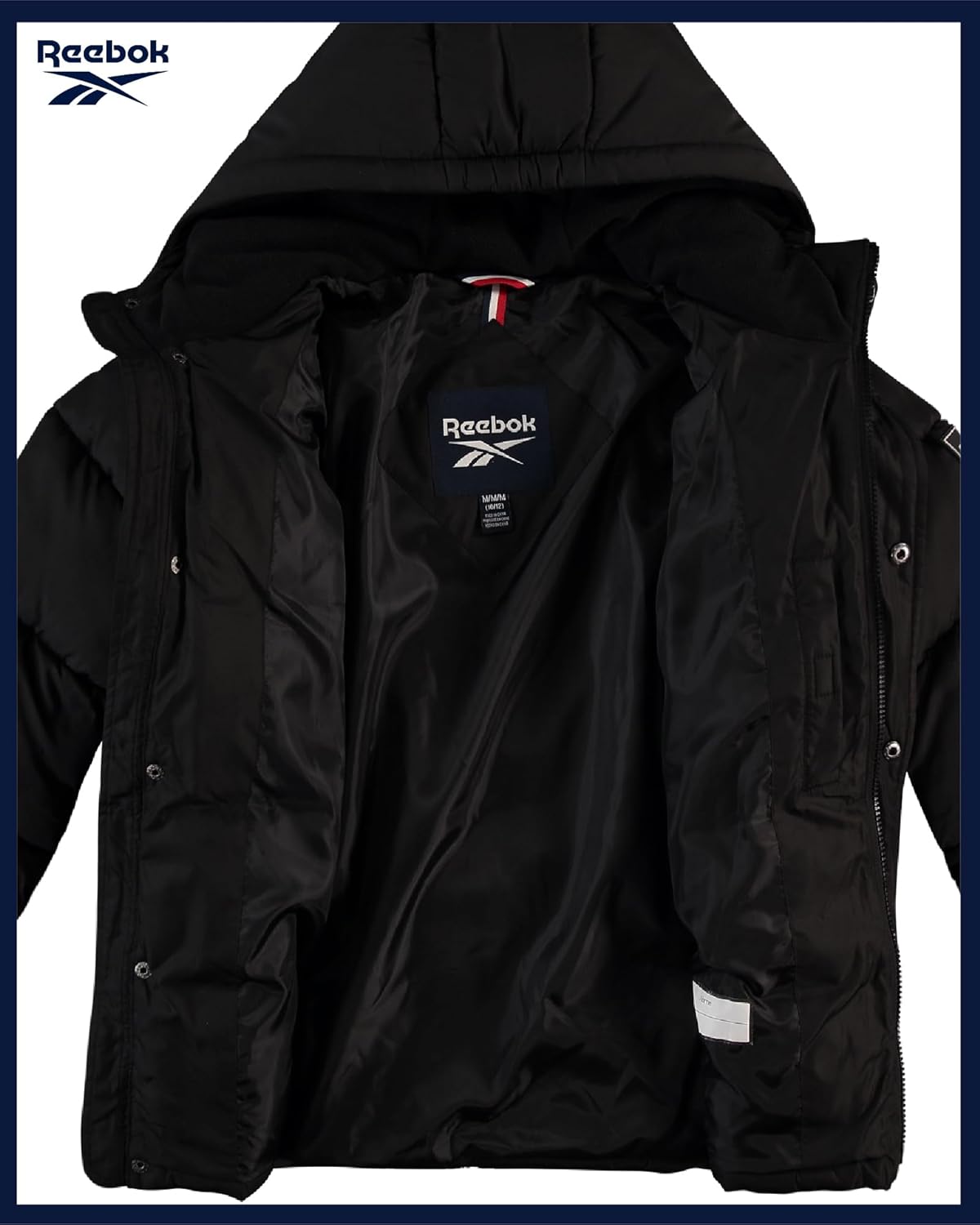 Reebok Boys Puffer Jacket - Heavyweight Wind & Water Resistant Hooded Boys Winter Jacket - Cozy Insulated Puffer Winter Coat - Image 5