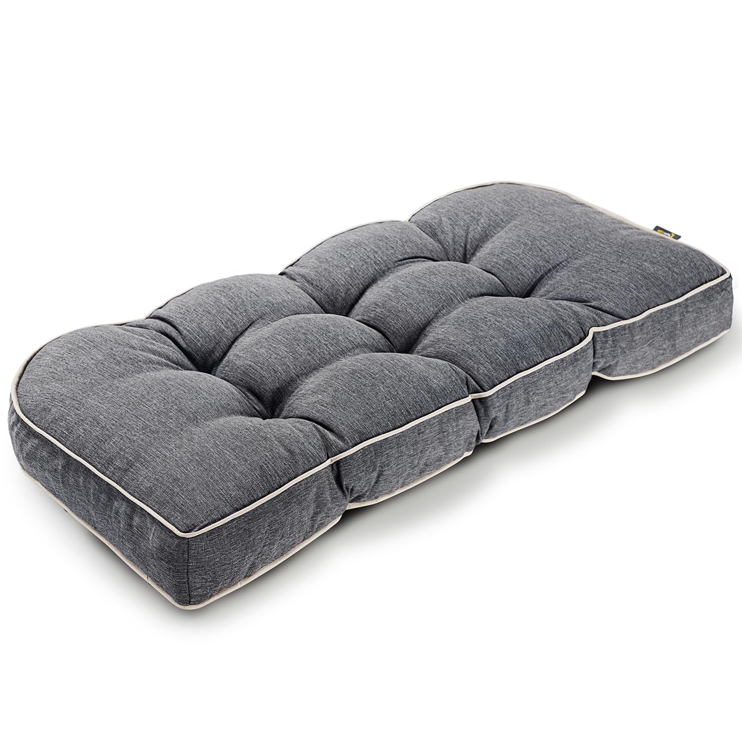 SUNROX Gel Memory Foam Bench Cushion with Piping, Heavy Duty Tufted Fadeshied Water Resistant Ultra Durable Thicken Reversible Indoor/Outdoor Bench Seat Pads 51x19x5 inch, Heather Charcoal(similar)