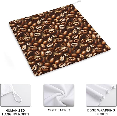 Miniatura 3 de Decorative Hand Towels for Bathroom - Retro Coffee Beans Print Soft Absorbent Small Bath Hand Towels for Kitchen, Farmhouse, Spa, Hotel, Guest Tea