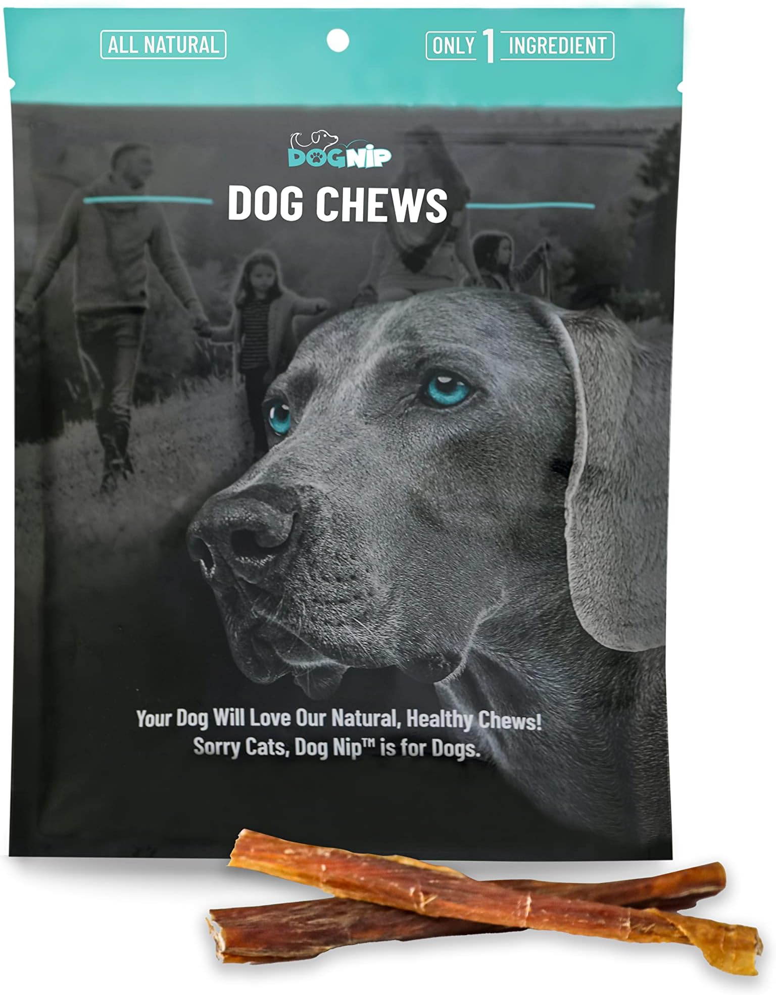 Dog Nip 6-Inch Baby Bully Bladder Sticks 1-Pound (Approx. 40-50 Pieces) for Dogs - All Natural - Single Ingredient - Best Long Lasting Dog Chew Dental Treats