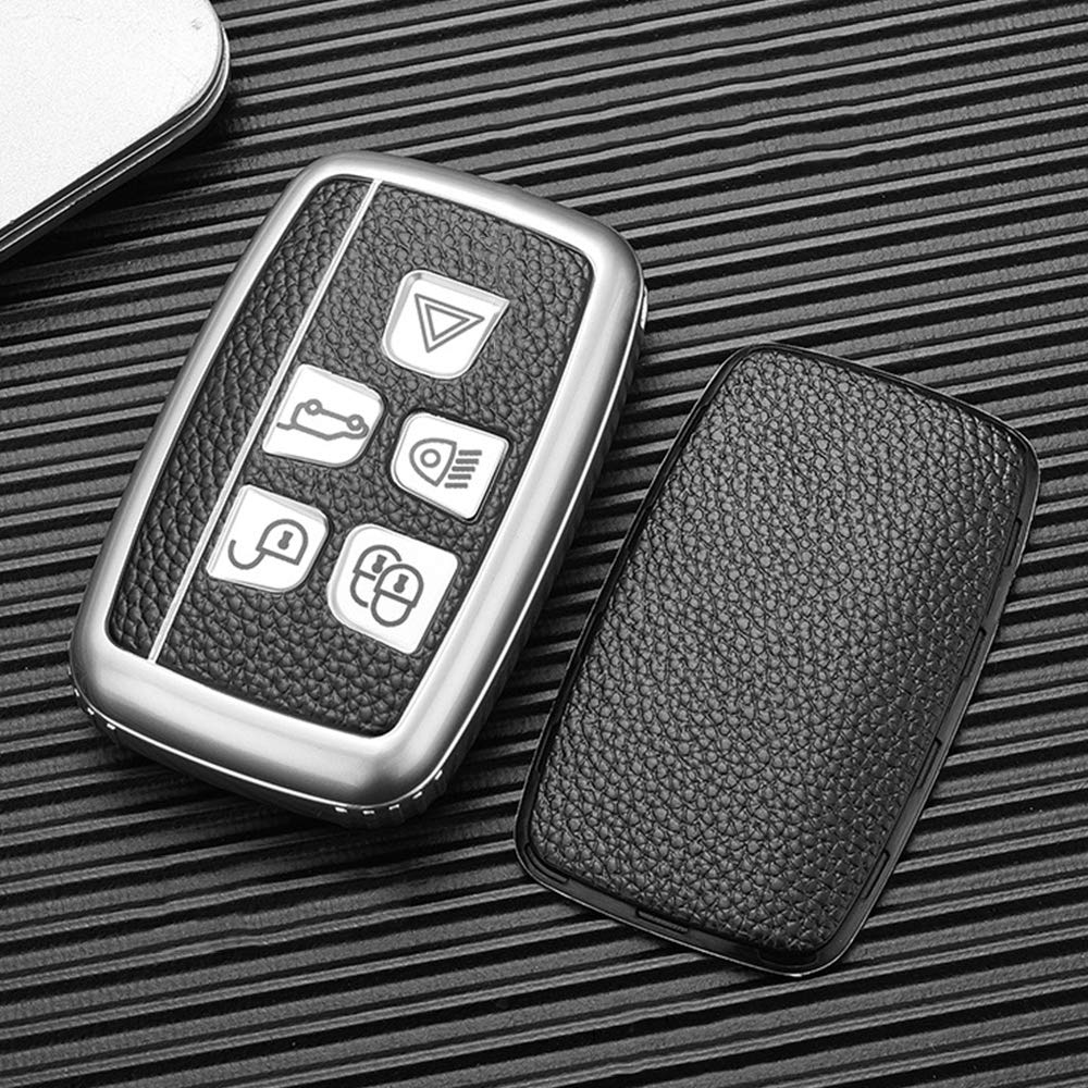 Custodia Chiave Auto In TPU Rosso Per Land Rover Range Rover Jaguar - Cover Protettiva Morbida Con Portachiavi - 3