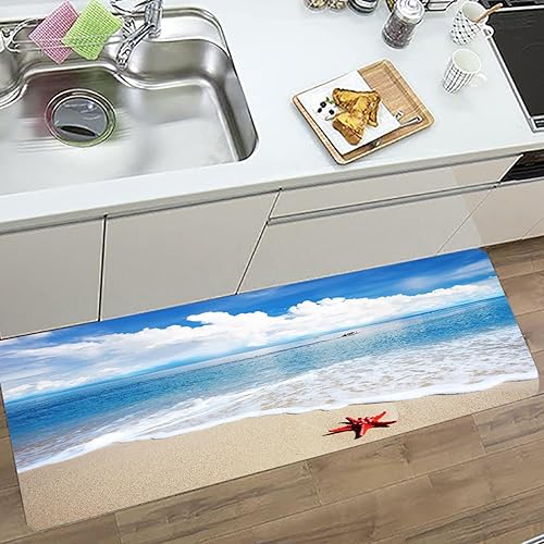 Miniatura 9 de WODEJIA Thickened Rubber Bottom Anti-skid Bath Mat, Durable Flannel Mat Bright 3D Print Rug for Living Room, Absorbent Water Clearance MatS for