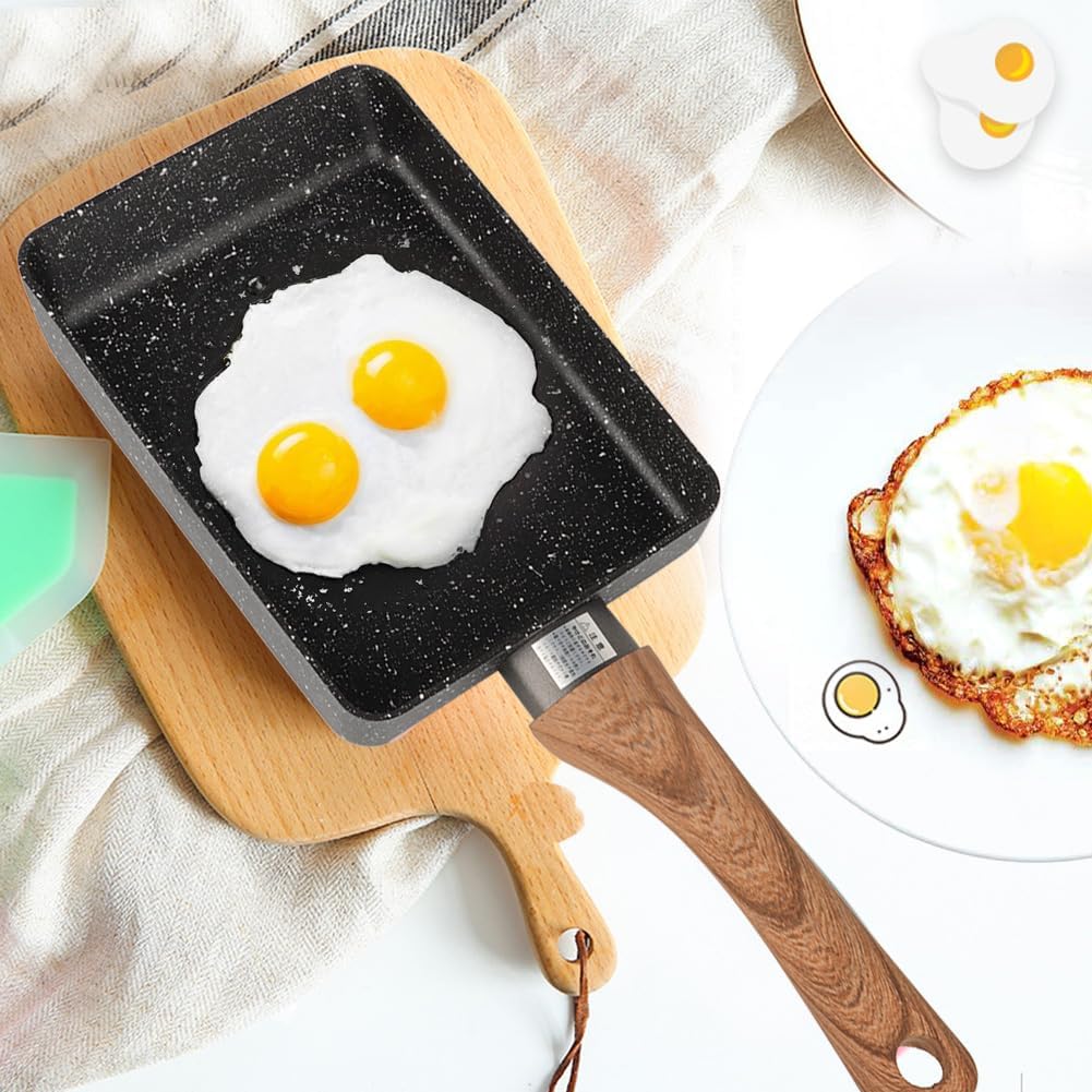 ciciglow Tamagoyaki Pan, Aluminum Japanese Omelette Pan, Nonstick Pancake Egg Pan for Kitchen.