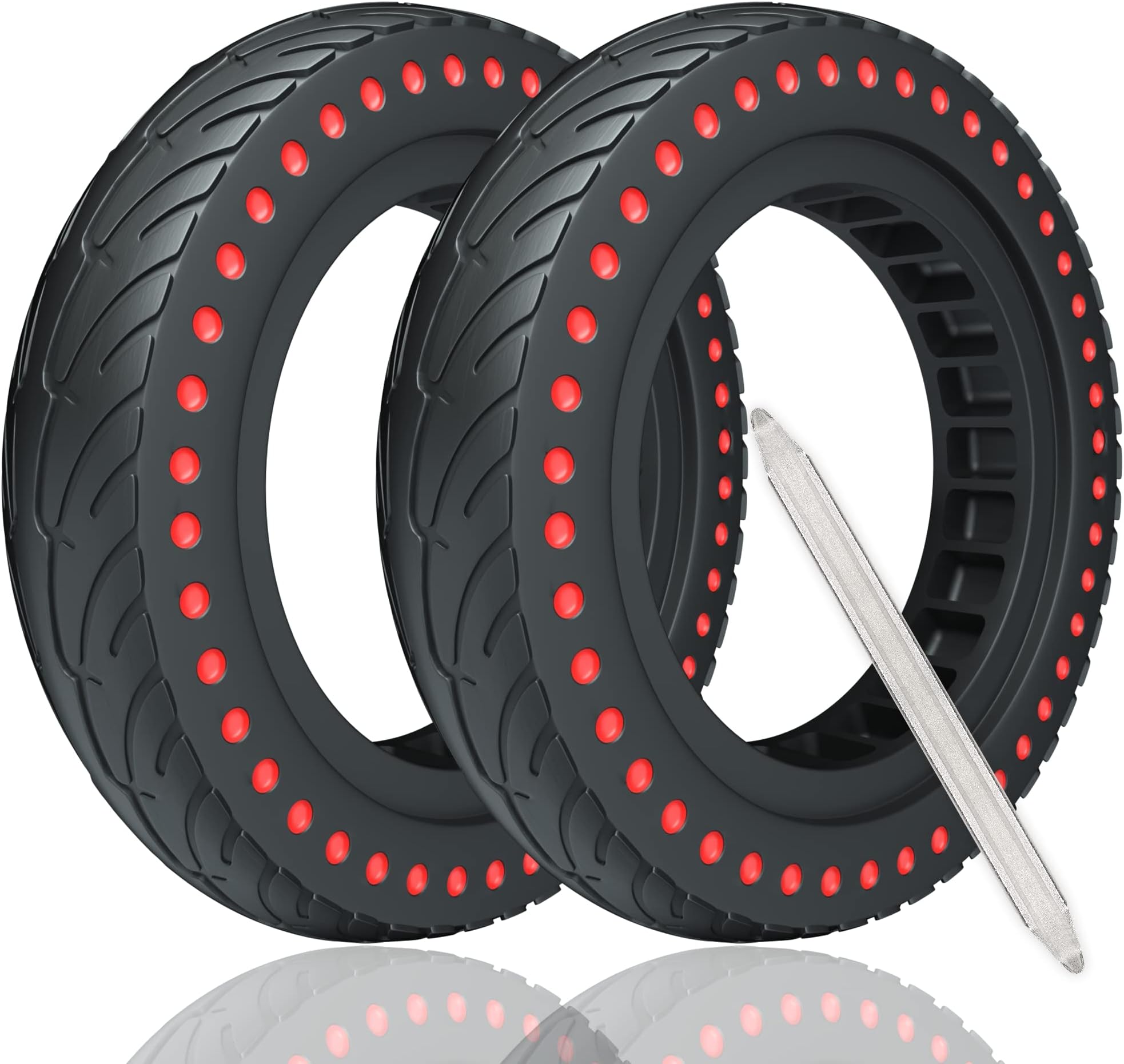 Solid Tire for Xiaomi Mijia M365/M365 Pro Electric Scooter Solid Rubber Tires,Gotrax gxl/XR/V2 Electric Scooter Spare Tire Solid Tires, 8 1/2'' Front or Rear Replacement Solid Tires