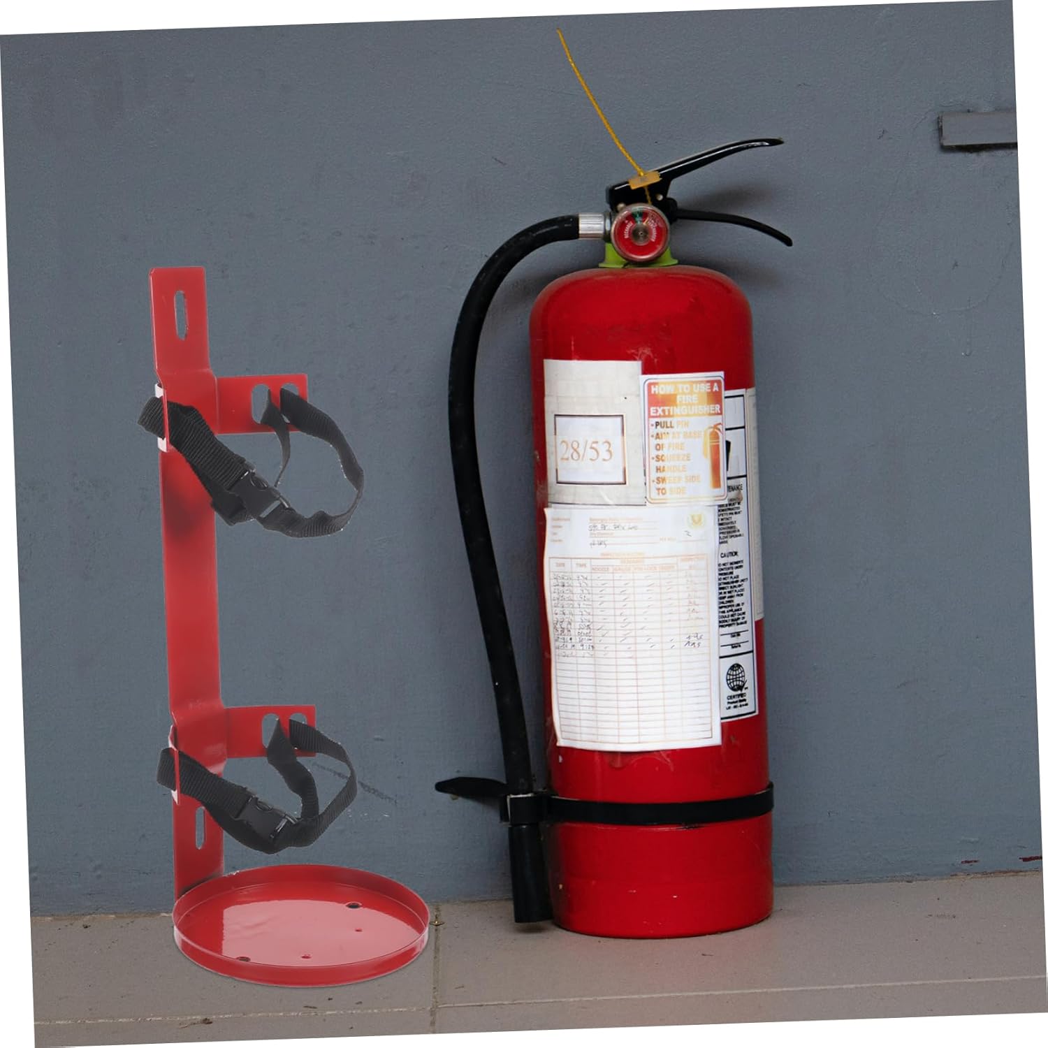 Homoyoyo Fire Extinguisher Mounting Bracket Wall Mount Fire Extinguisher Rack Easy Install for Kitchen