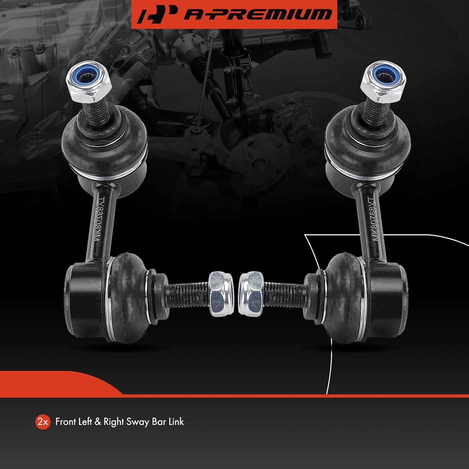 A-Premium 2 x Front Sway Bar Links Stabilizer Bar Links, Compatible with Honda Civic 2006-2011 & Acura CSX 2006-2011