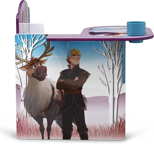 Miniatura 34 de Delta Children - Escritorio con silla y compartimento de almacenamiento, diseño princesas de Disney Rosado,Disney Frozen II,Princess