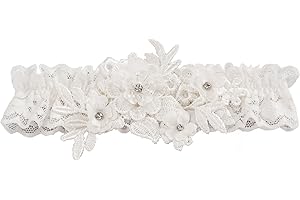 Ivy Lane Design Bridal Garter, One Size Fits Most, Ivory (Liga de Novia)