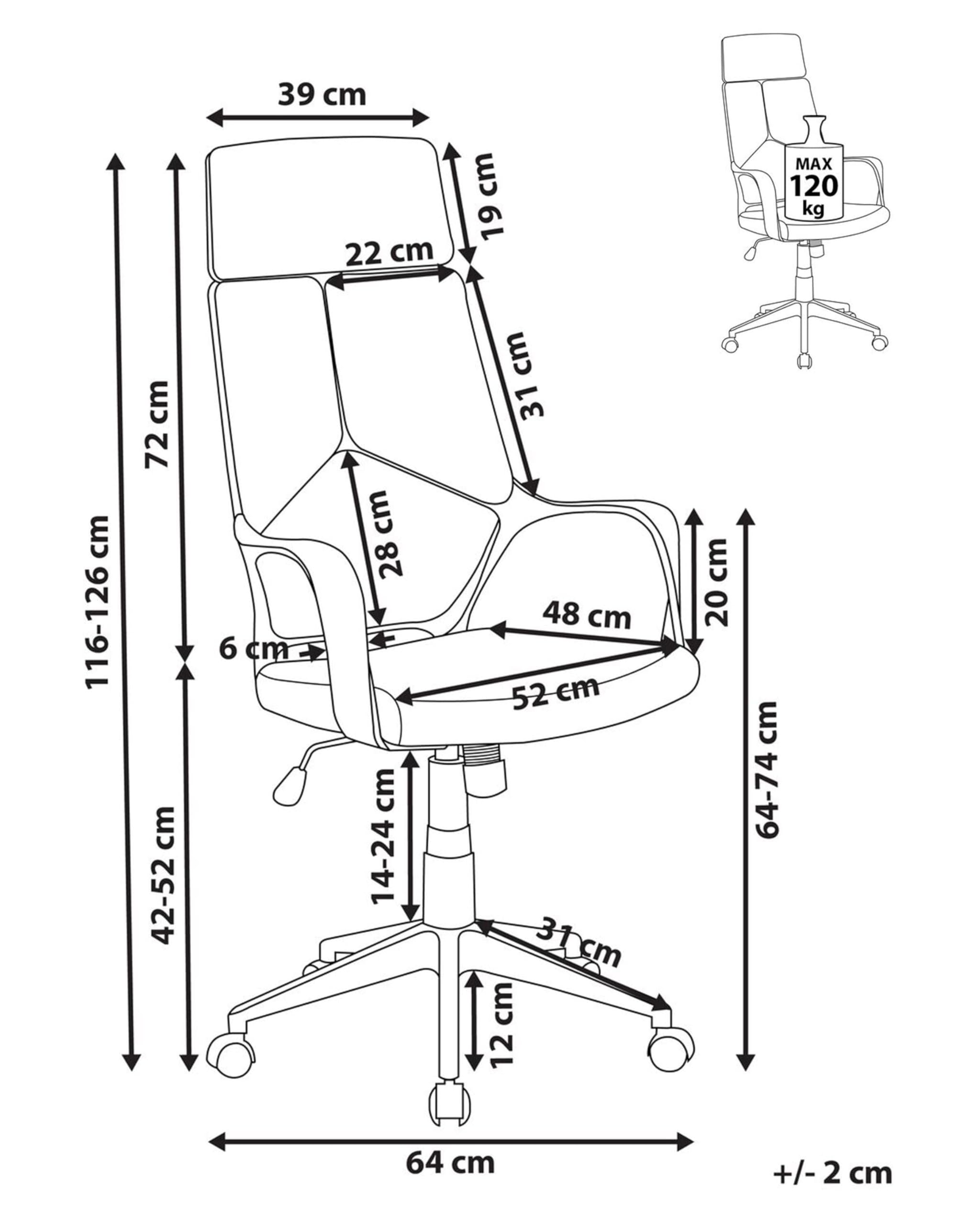 Krzesło biurowe regulacja wysokości obrotowe ergonomiczne czarne Delight II
