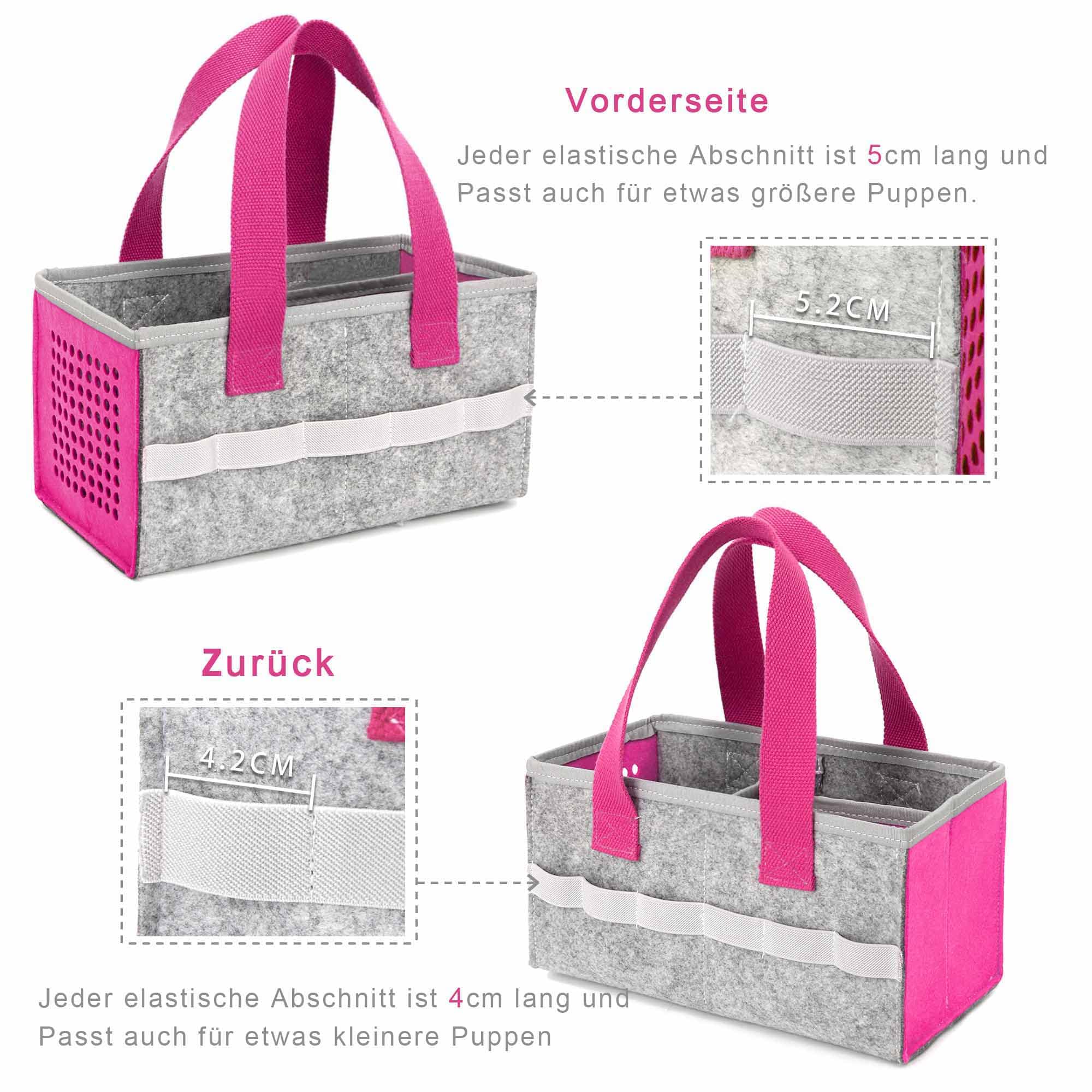 LuckySign – Custodia per Toniebox portatile Toniebox per il trasporto di personaggi e scatole, con accessori, peso leggero e grande capacità, 26 x 14 x 14 cm, rosso