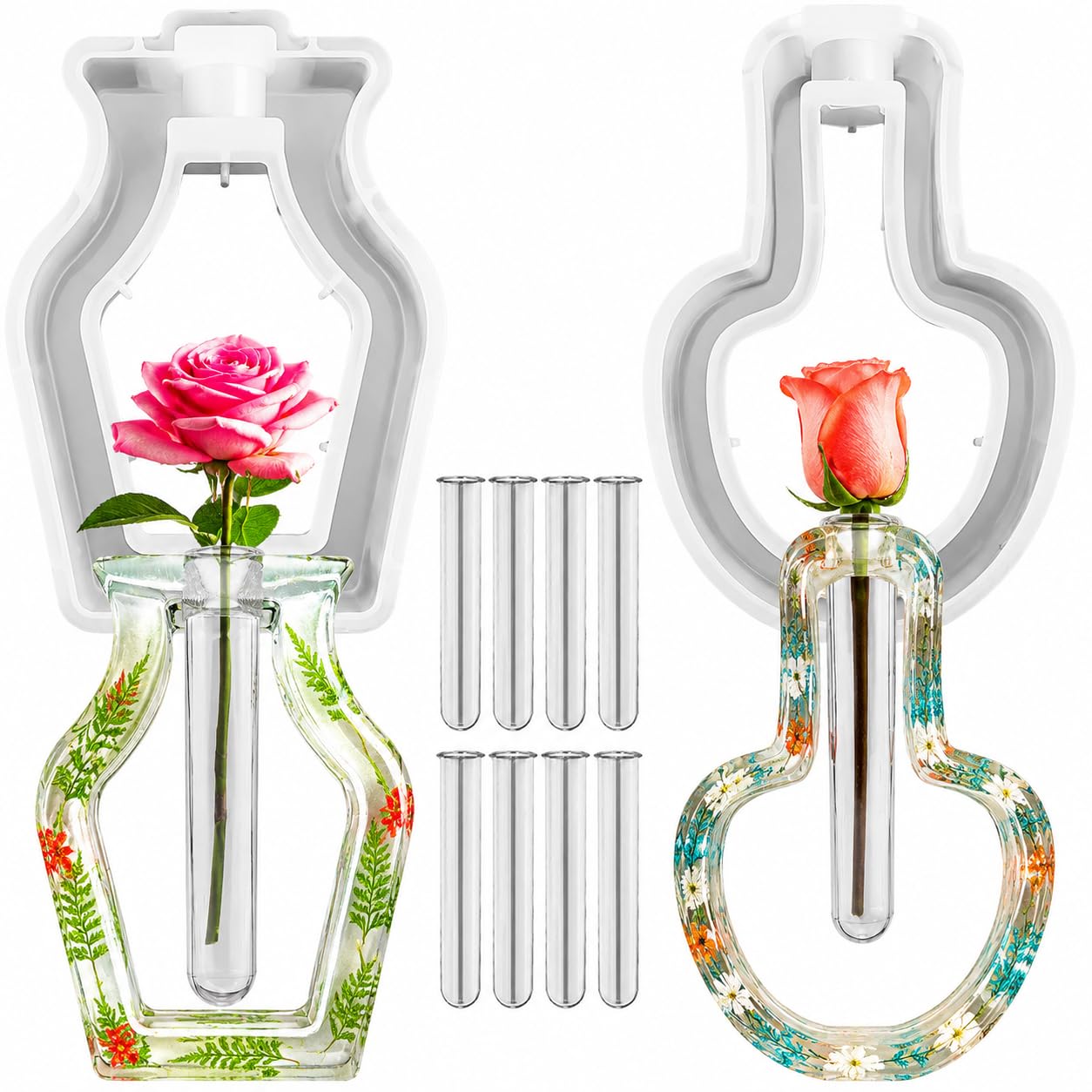 Moules en résine pour vase hydroponique DaKuan avec 8 tubes