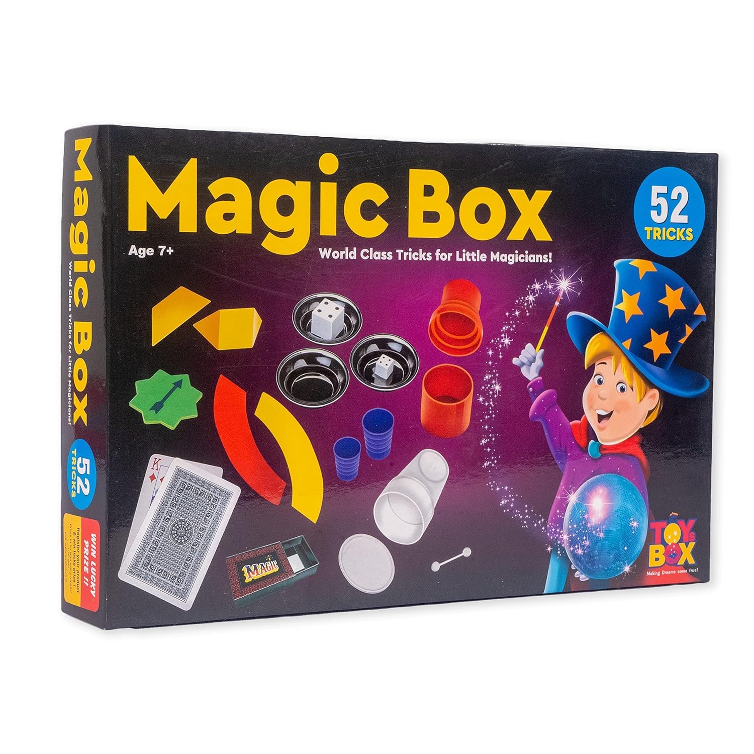 KITI KITS Magic Box 52 Tricks for Kids Magic Tricks Party Game Fun Gag Toy, Birthday Present Toy for Boys & Girls (Multicolor)