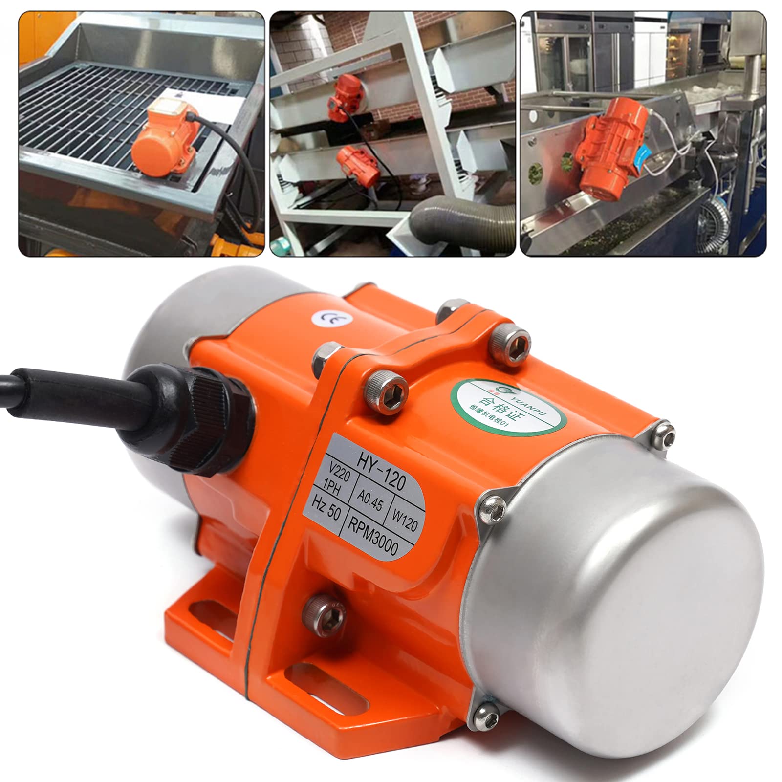 Vibratore motore vibrante 1 fase asincronico motore vibrante regolabile 120 W 220 V 3000 giri/min per dispositivi meccanici