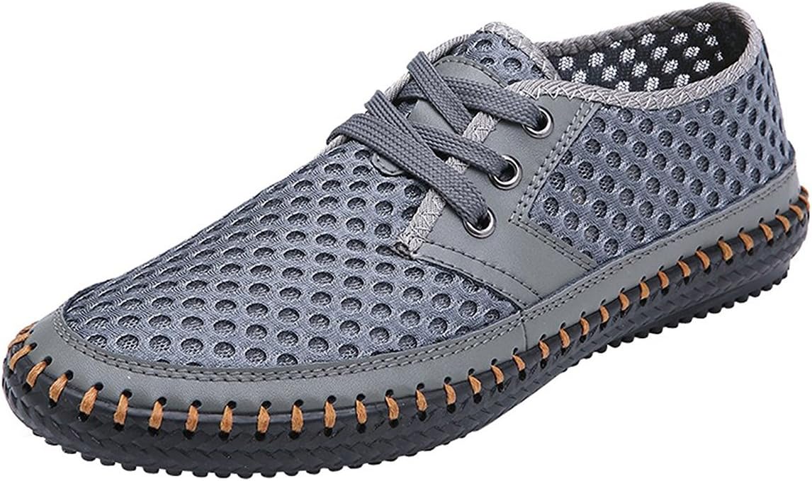 Forucreate Men's Summer Breathable Mesh Casual Walking Shoes Driving Loafers