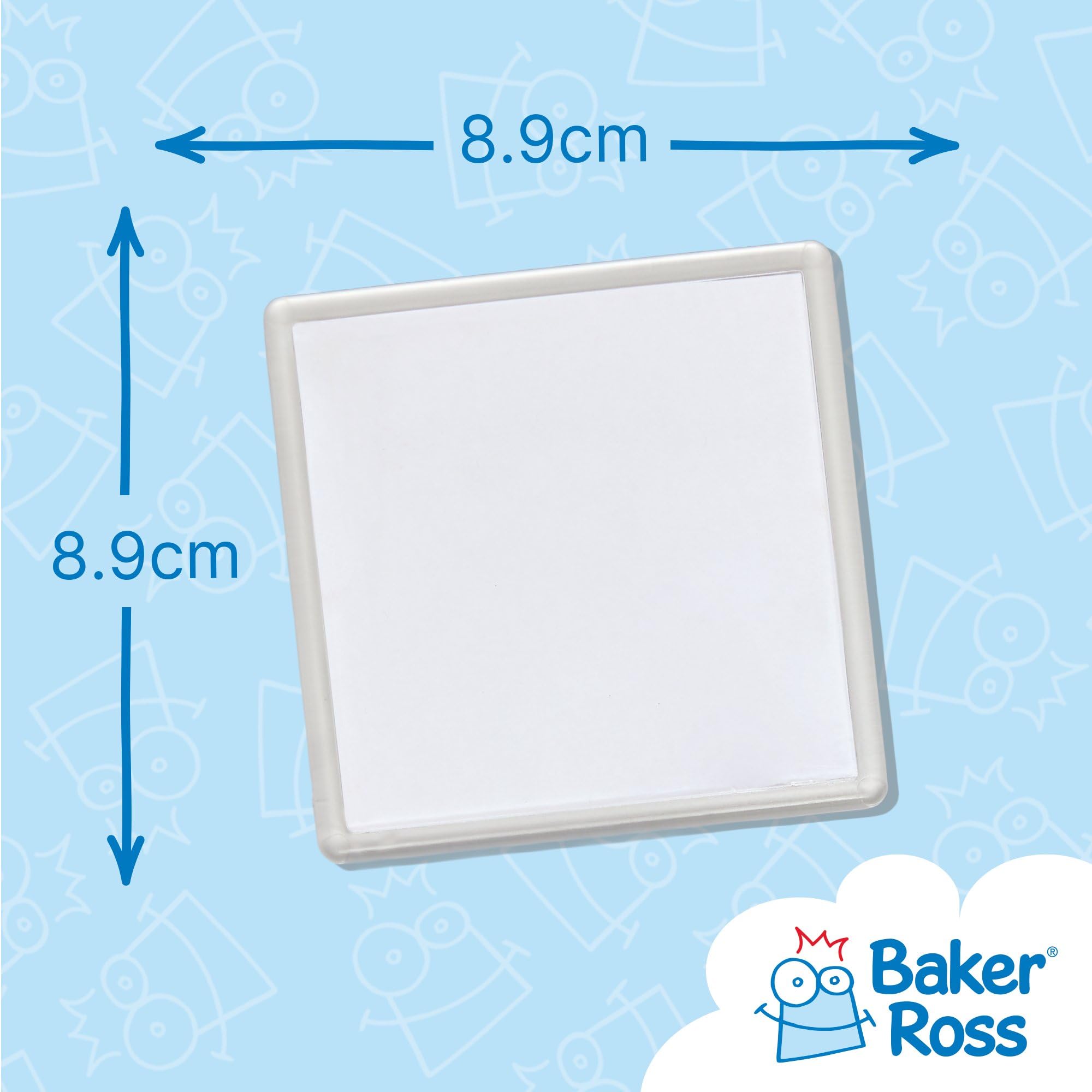 Baker Ross Transparente Untersetzer aus Plastik - Einlegeblatt für Kinder zum Bemalen - Geschenk zum Muttertag - Vatertag (6 Stück) (Packung mit 4)