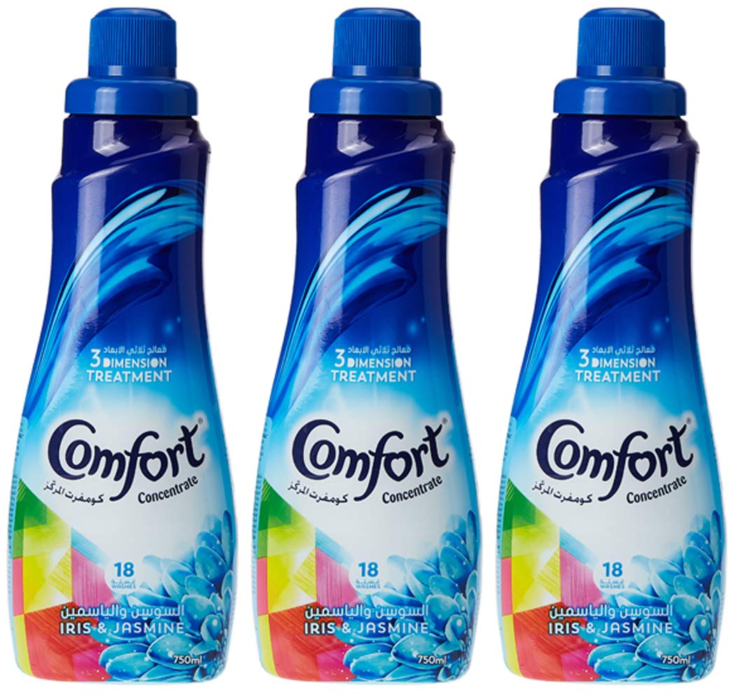 Concentrated Fabric Softener Iris & Jasmine, 750 ml (Pack of 3)