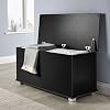 Home Source Ottoman Storage Toy Chest Bedding Blanket Box, Black, 99cm