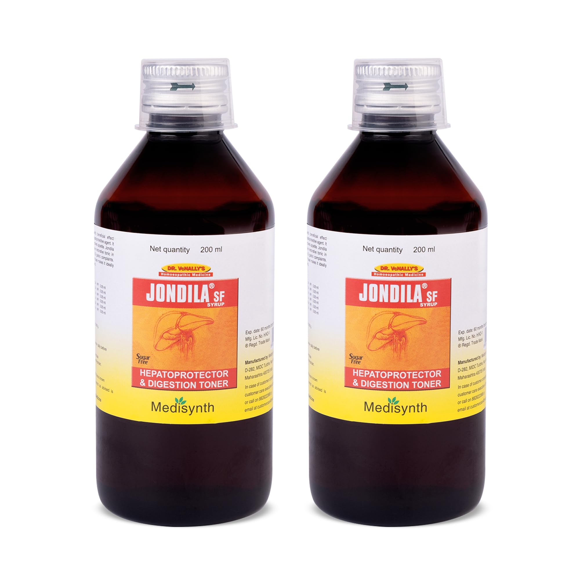 MEDISYNTH Jondila Sugar free Syrup (200ml) Pack of 2 | Homeopathic Syrup that Supports Hepatic Function, Appetite & Digestion | Batch No. 114 | Expiry - July 2030-image-49