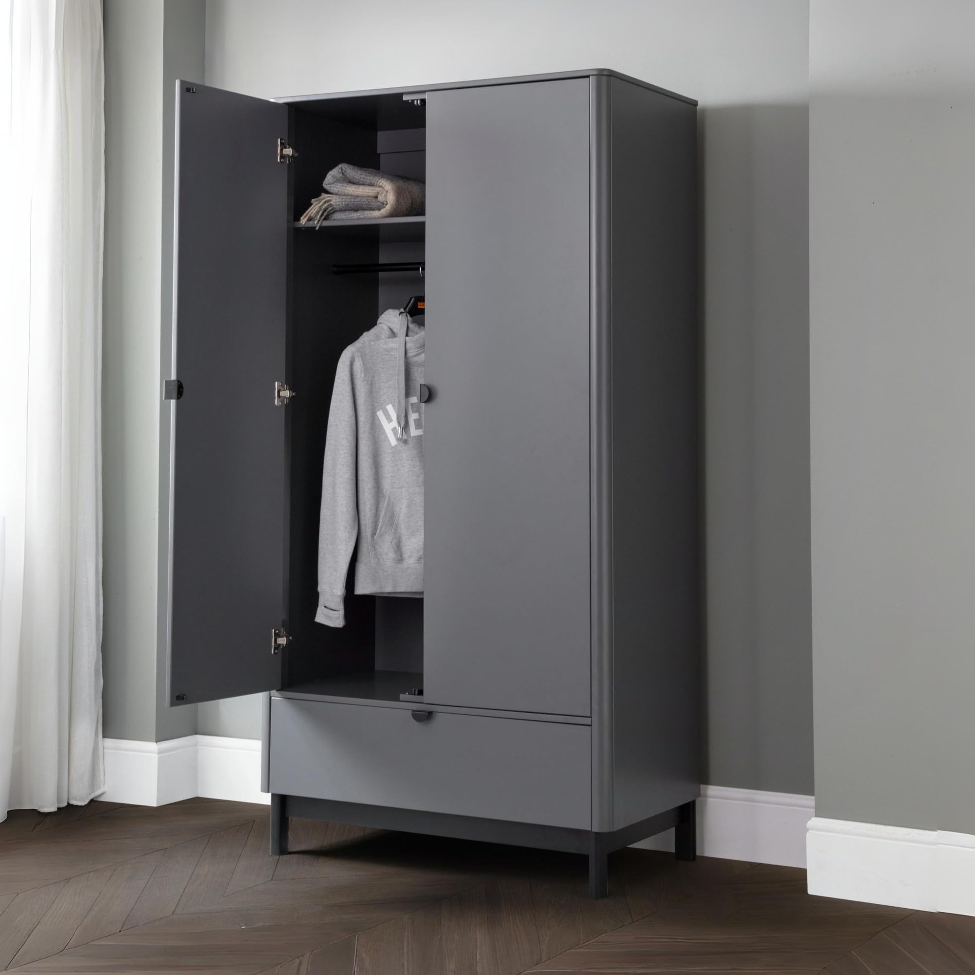 B&Q -  Chloe 2 Door 1 Drawer Wardrobe