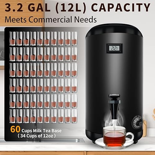 Miniatura 2 de Dispensador de bebidas aislado con dispensador de bebidas de calefacción, dispensador de bebidas de calefacción eléctrica, urna de agua caliente y