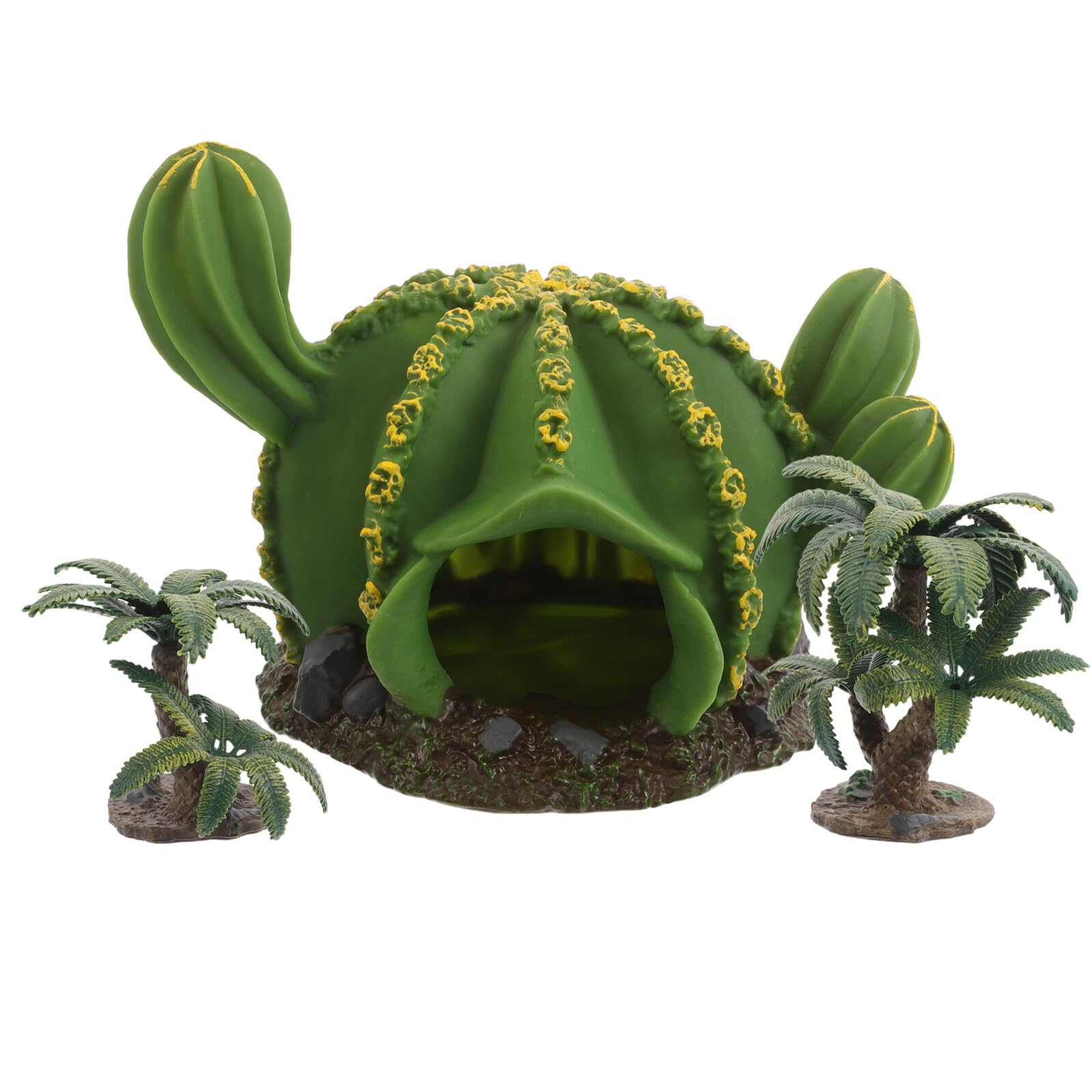 ibasenice 3pezzi Alberi Miniatura Realistici per Decorazione Paesaggistica di Acquario Accessori per Habitat di Rettili Piante di Cactus Simulati Elementi di Paesaggio per Acquario