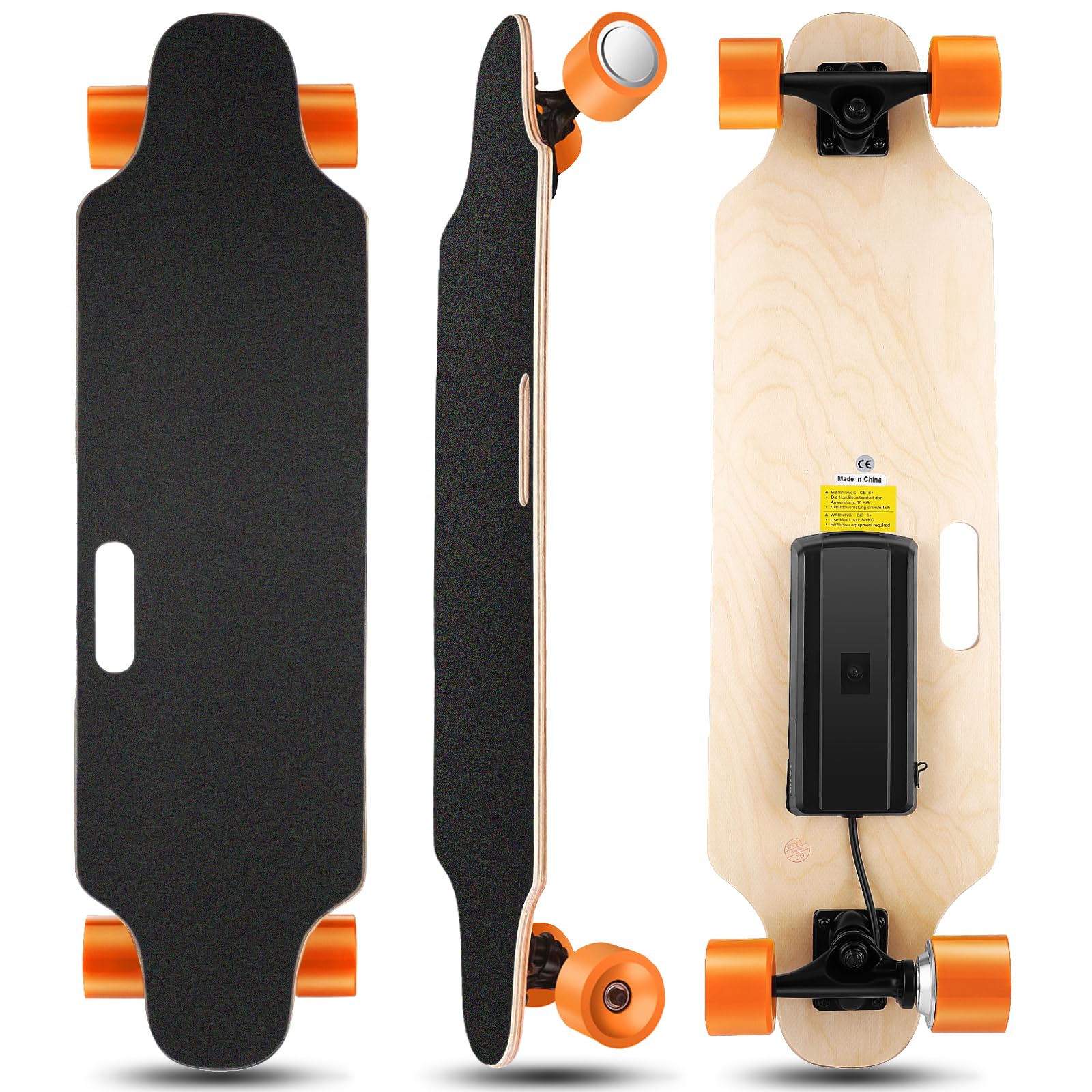 Photo 1 of ***NOT FUNCTIONAL - DOESN'T POWER ON OR CHARGE - UNABLE TO TROUBLESHOOT***
Caroma Electric Skateboards for Adults Kids, 350W Electric Longboard with Remote, 12.4MPH Top Speed, 8 Miles Max Range Orange-350W