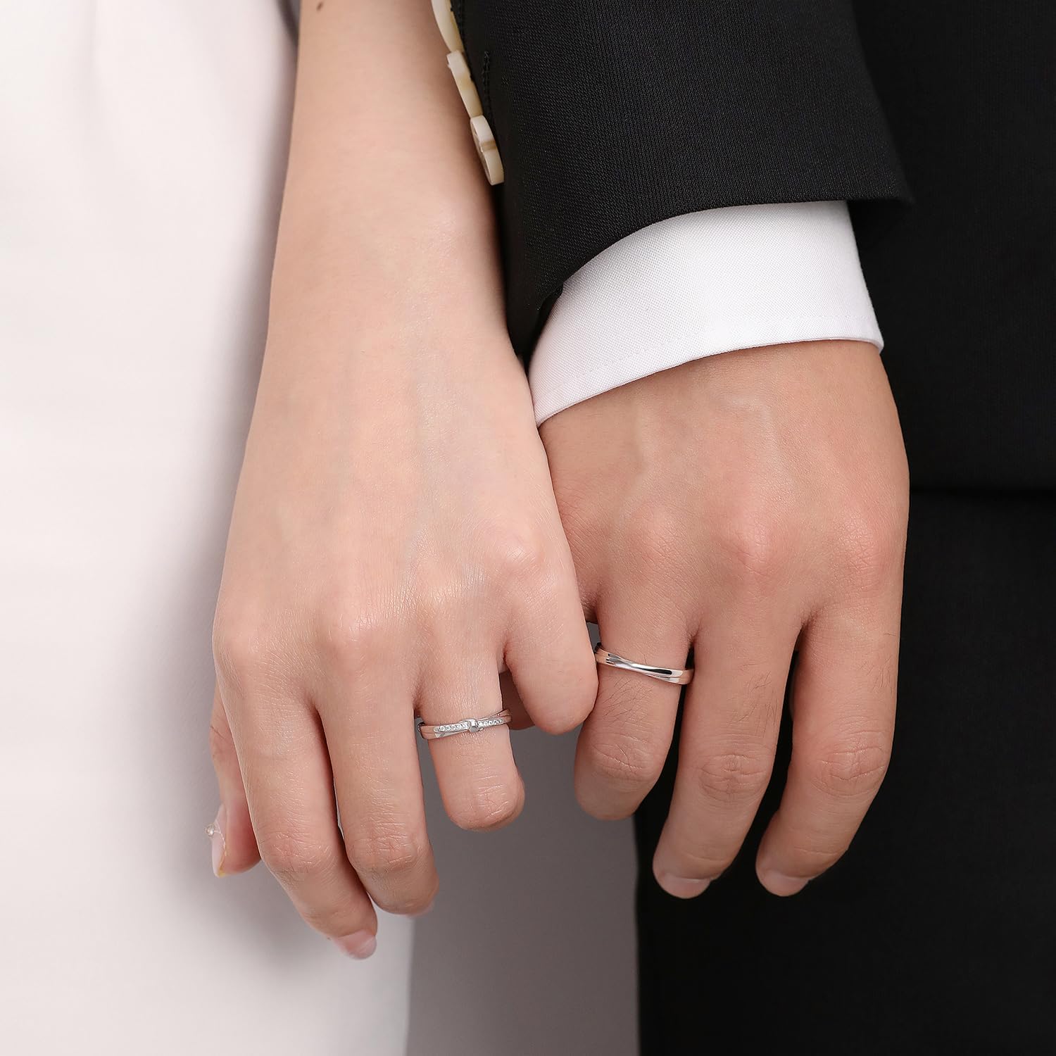 Meissa 925 Sterling Silver Celtic Knot Ring for Couples 2 Pcs Couple Rings Handmade Matching Promise Rings Rings Size Adjustable Bridal Jewelry